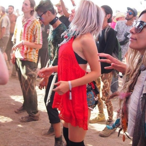 Free people red festival top halter backless - Picture 8 of 9